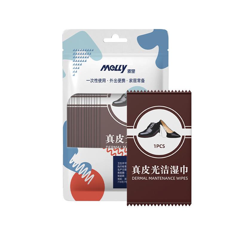 Leather Shoe Wet Wipes, Leather Care Wipes, Leather Goods Cleaning Wipes, Car Shine Shoe Wipes One package