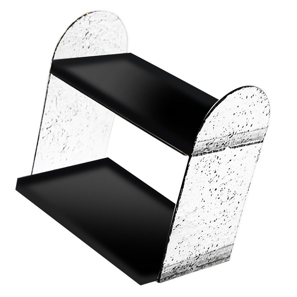 2-stufiger Schreibtischorganizer Doppelschichtiges Aufbewahrungsregal Transparenter Desktop-Ständer Halter für Schreibwaren