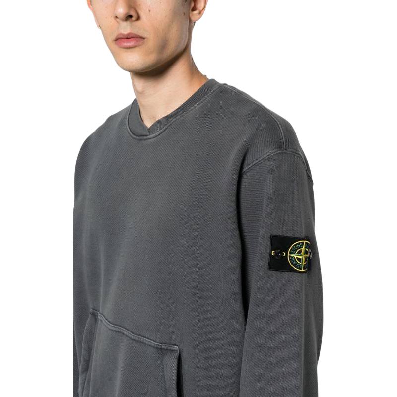 STONE ISLAND Sweatshirts Homme Gris Col Rond Modéré Autre 791567555-V0162