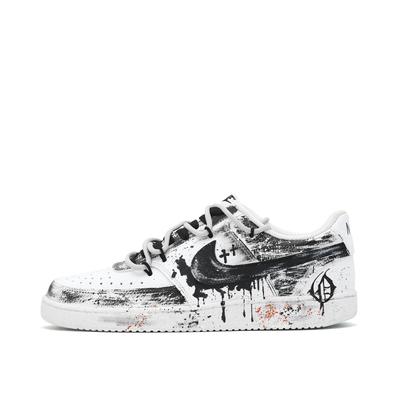 Court Vision 1 Dark & Endless Abrasion Resistant Low Top Skateboard Shoes Unisex Black White DH2987-101(Team309-)