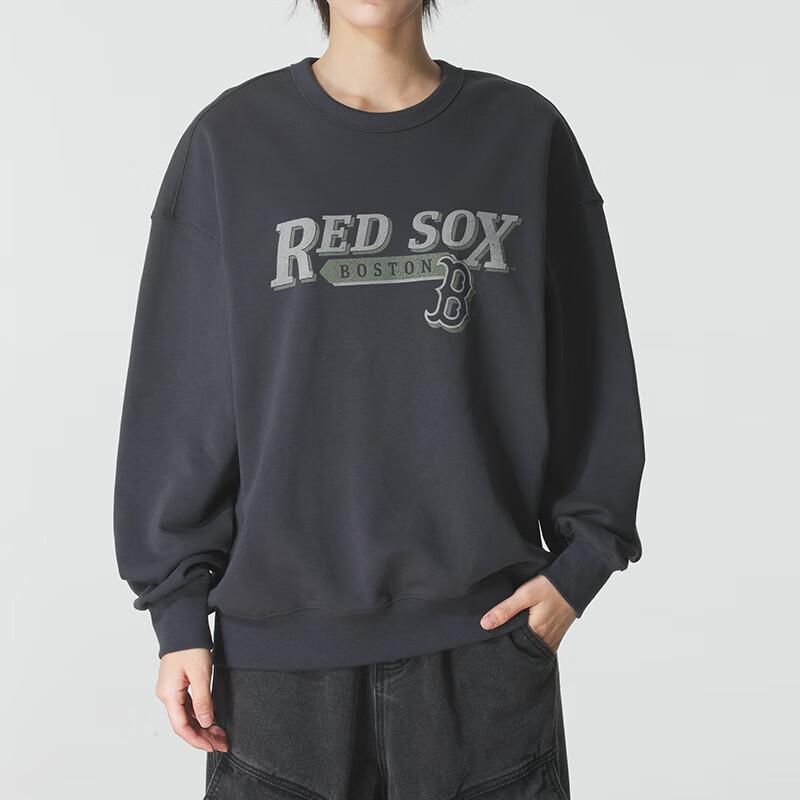 Унисекс свитшот с круглым вырезом в стиле varsity MLB XS темно-серого