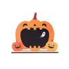 Wooden Halloween Pumpkin Decoration with Chalkboard Surface for Tabletop Home and Party Seasonal Festive Atmosphere Display