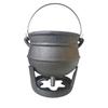 Handmade Cast Iron Geometric Tripod Pot: Retro Ornaments & Ritual Decor