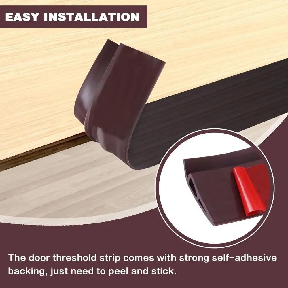 1pc 2m 7cmX1.5cm Floor Transition Strip Waterproof Floor Transition Strip Non-slip Pvc Threshold Ramp for Doorways Carpet Tile