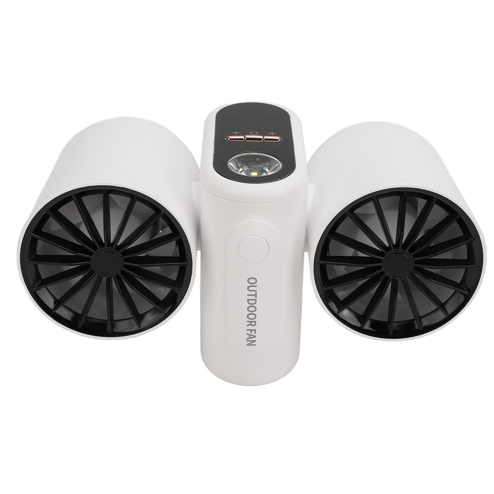 

Portable Waist Fan 3 Speed Outdoor Dual Hd Waist Fan with Light USB Fan 8000mAh Battery for Outdoor Jobsite Camping Traveling