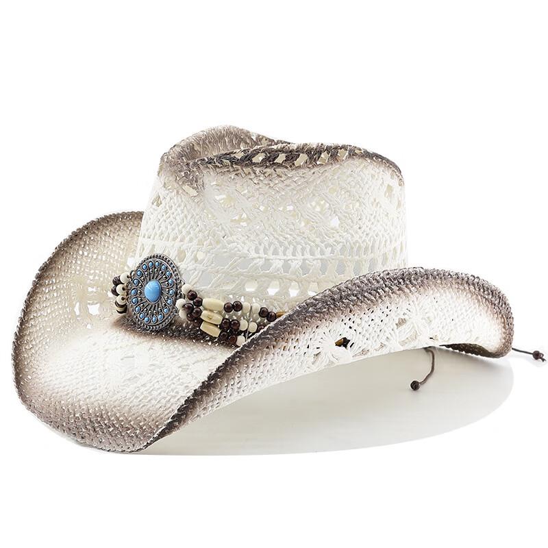 Западная ковбойская соломенная шляпа с ремнем с головой быка