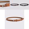 Women Stylish Pu Belts For Office And Casual Looks With Silver Alloy Buckle For Spring