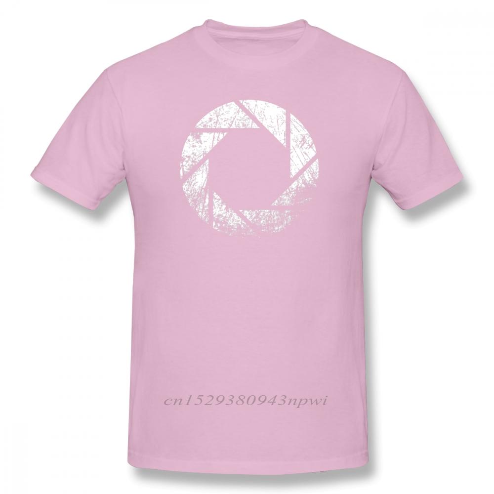 Portal T Shirt Aperture Laboratories Distressed TShirt 100 Cotton Male Tee Shirt Print Casual ShortSleeve Plus size Tshirt