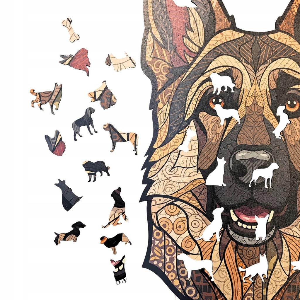 Wooden Puzzle German Shepherd 450 Pcs XXL Large Puzzle Gift Dog