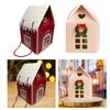 Christmas Cottage Gift Box Cookie Container Multifunctional Christmas Decor Ornament Treat Box for Festival Present Packaging