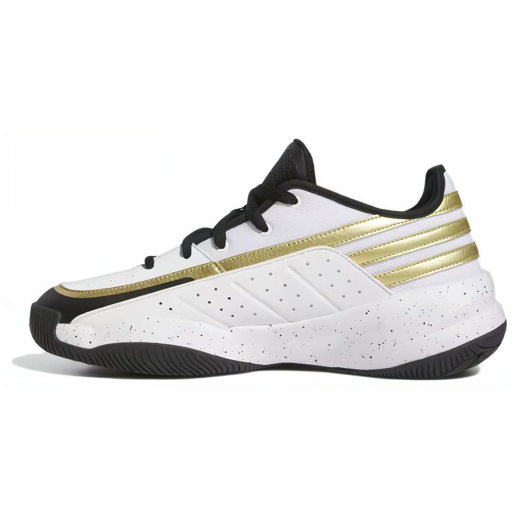 Adidas נעלי סניקרס לגברים Front Court זהב לבן מטאלי לבן ענן שחור ליבה ID8593