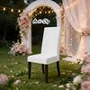 1PC Oversized Stretch High Back Dining Chair Covers Fashion Removable Spandex Protector Kitchen Thickened Soft Chair Cover
