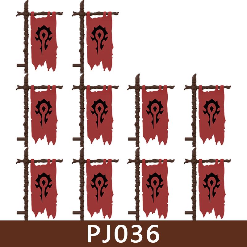 Medieval Castle Soldier Figures Building Blocks Knight Orc Warrior Dragon Wolf Animals Battle Flags Accessories Bricks Toys Boys