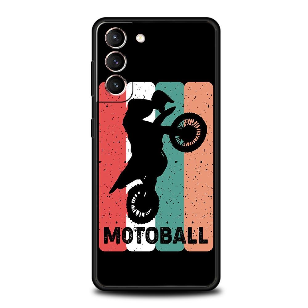Moto Cross Motorcycle Sports Phone Case For Samsung Galaxy S24 S23 S22 5G S20 Ultra S21 FE S10 S9 Plus S10E S8 Lite 20 TPU Cover