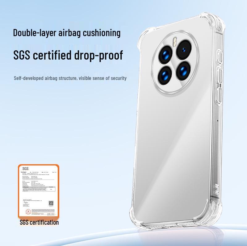 Compatible Huawei Mate50 Transparent Case: Mate50 Pro/RS with Airbag Corners
