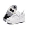 Transformable Double Roller Skates for Kids: Stylish Boys & Girls Wheeled Sneakers