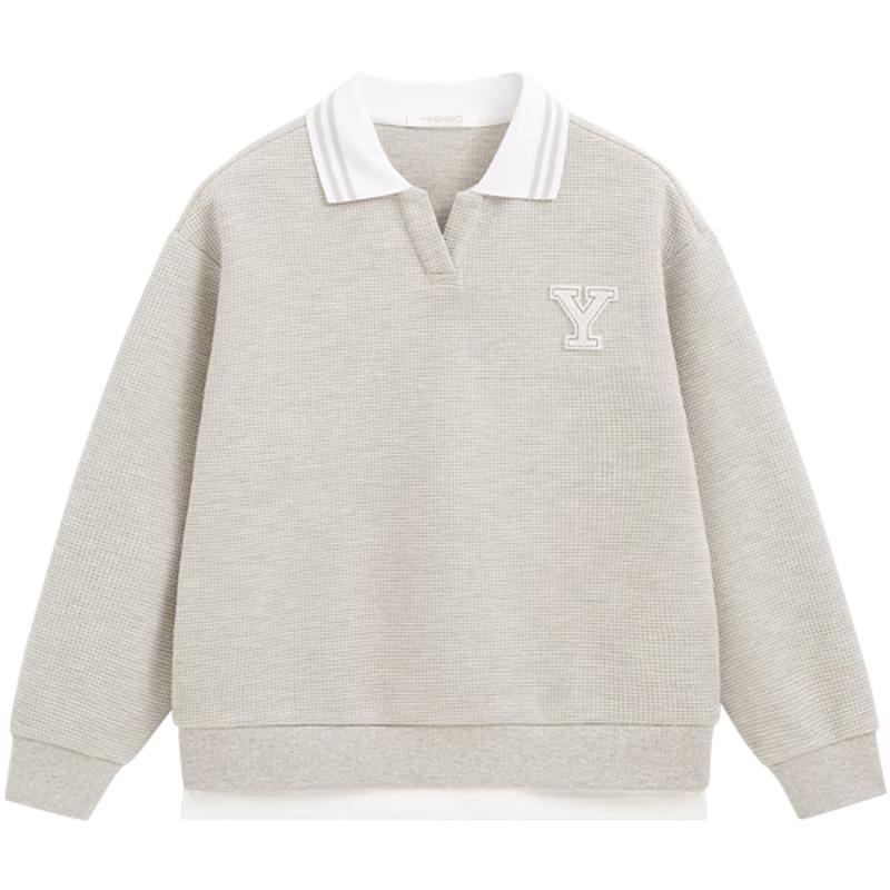 YEEHOO Girls Long-Sleeve College Collar Sweatshirt 110