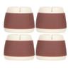 4Pcs Silikon Möbel Protektoren 3,3 x4x4cm Rutschfeste Runde Stuhl Tisch Fuß Abdeckungen Kappen(Kaffee )