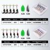 Rattlesnake Fly Lure Night Glow Ice Silk Shrimp Set5PCSNymph Micro Bait Horse Mouth Bionic Fishing Lure for Bass and Perch