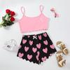 European and American Sleeveless Tank Top & Shorts Two-Piece Pajama Set for Women