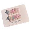 Handmade Press-On Nails Sweet Candy Color Ice-Transparent Mocha Rhinestone Nail Tips Women