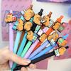 10Pcs Yellow Capybara Series Telescopic Pressure Writing Pen, Perfect Choice for Student and Office Stationery, Learning and Gifts