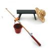 1/12 Model Fishing Equipment Set Dense Travel Tiny Rod Bucket Chair Simulation Activity Gear