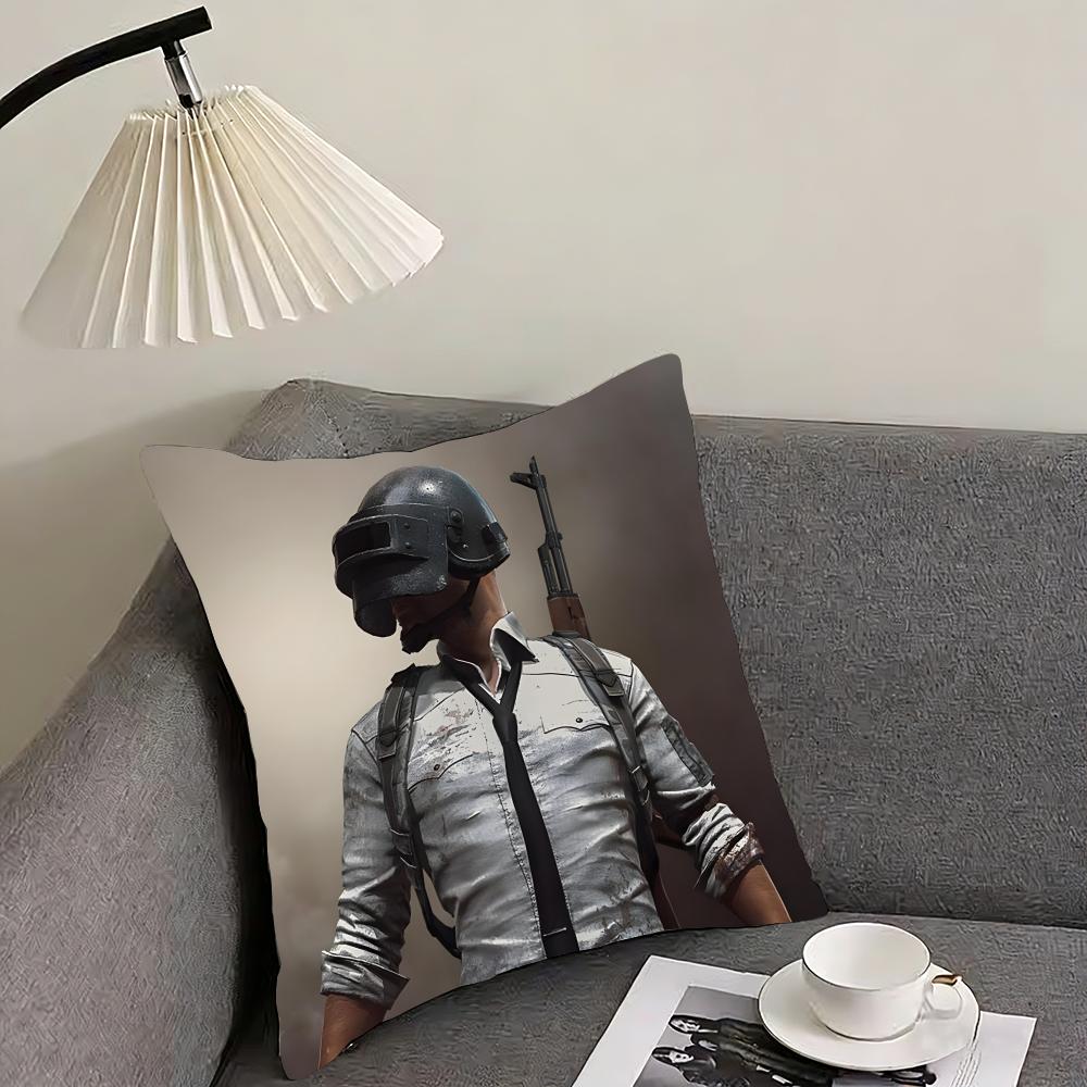 

PPUBG Game Cushion Cover Pillowcase Ultra Soft Skin Friendly Fabric Cloud Like Comfort Concealed Zipper 30x30cm