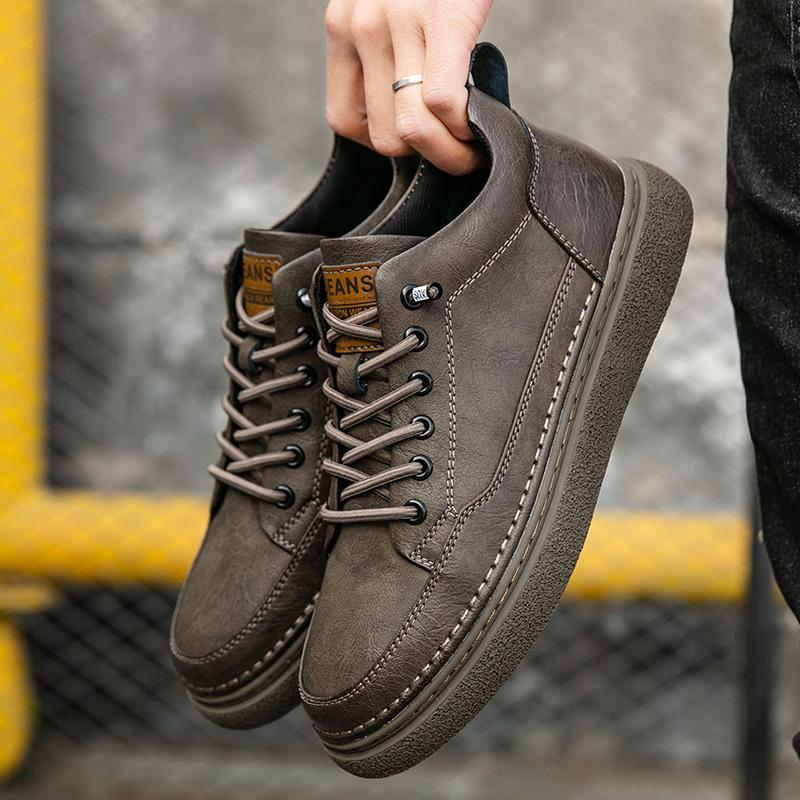 Fashion Hot Sale Mens Casual Leather Shoes Classic Outdoor Antiskid Business Shoes Lace-Up Male Oxford Footwear Versatile Walk Sneakers