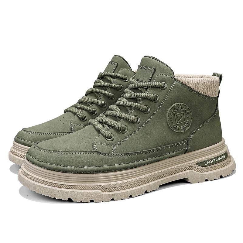 

Чоловічі джинсові чоботи Універсальне високе повсякденне спортивне взуття Кросівки Мода на відкритому повітрі Зносостійке взуття для бігу Мотоциклетні черевики 42 зелений