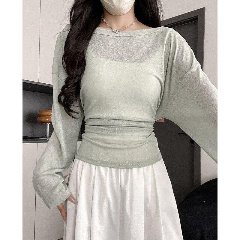 Pink Sheer Tie-Up Women's Summer Cover-Up – Loose, Lightweight, Sun-Protection Top