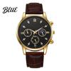 Leather Strap Men Watch Men's Analog Quartz Watches Minimalist Three-Hand