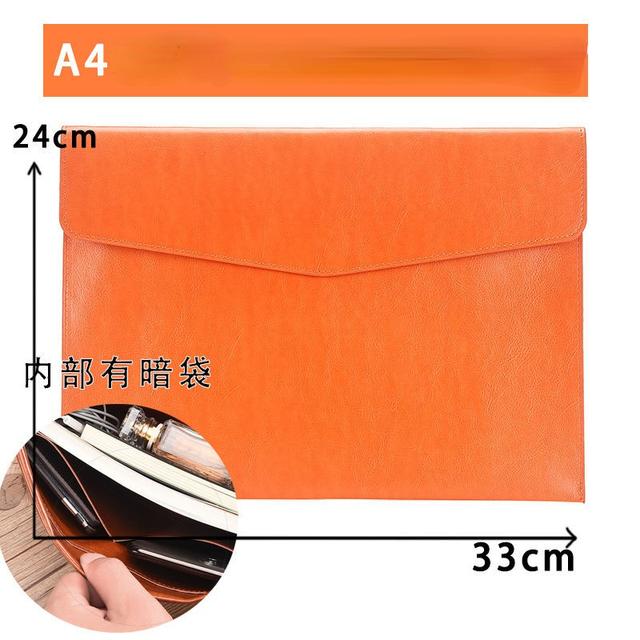 A6 A5 A4 Leather File Folder Data Package Document Bag Fashion Briefcase Data Contract Bill File Bag School Office Supplies