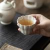 Antique Plain White Lotus Teacup Ancient Plant Ash Petal Smelling Cup Household Tea Ceremony Craft main single cup ceramic tea