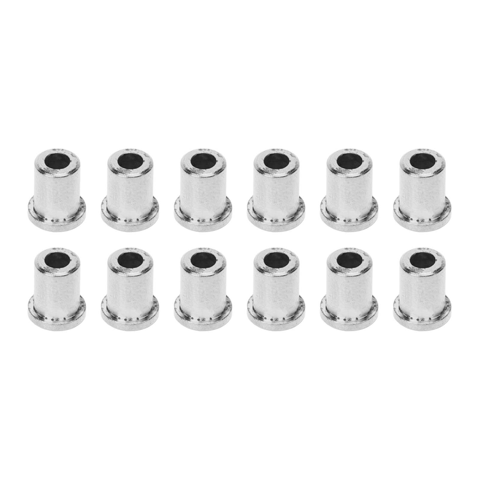 12PCS Guitar Through Body Ferrules Replacement Metal String Bushing for Electric Guitar