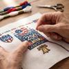 USA 0th Anniversary Cross Kit, 1776-2026 Patriotic Stamped Embroidery Kit For Beginners, DIY Needlepoint Set With Flag Bell Patterns, Threads