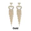 Long Tassel Rhinestone Earrings Dangle Jewelry Crystal Bridal Wedding Earrings Accessories for Women and Brides