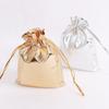 Gold & Silver Satin Jewelry Pouches - Dustproof Drawstring Gift Bags