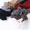 Autumn&Winter Solid Color Horn Knitted Stacked Stocking Women's Vertical Strip Warm Woolen Socks Cover Mushroom Lace Leg Cover