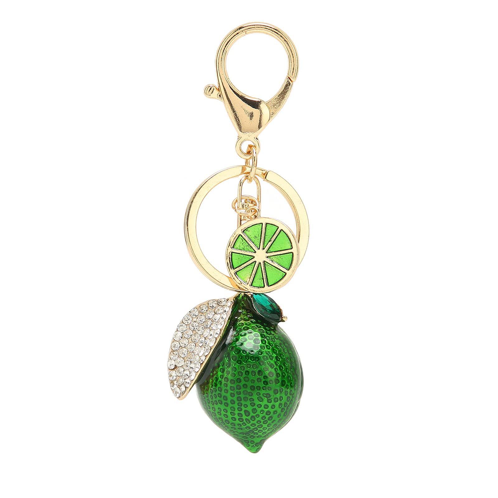

Stylish Korean Cartoon Lemon Keychain Pendant Decoration Portable for Adding Fun To Bags and Keys Hanging Solution зелений