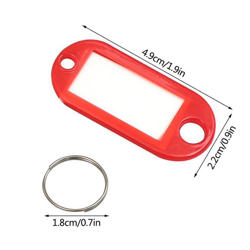 30Pcs Colorful Plastic Keychain Key Tags Label Numbered Name Baggage Tag Id Label Name Tags With Split Ring
