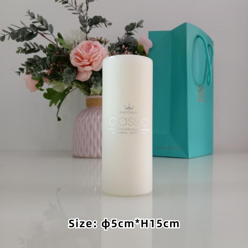 Scentedless Ivory white Pillar Candles for Emergency Household Candles for Praying Several Sizes Optional Home Decor