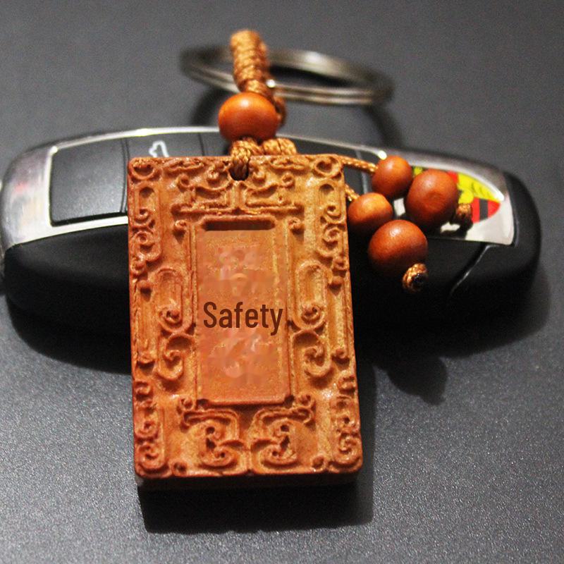 

Высококачественный брелок Pixiu из красного дерева для мужчин и женщин - креативная парная подвеска