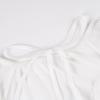 Spicy Girl Mesh Patchwork White Two-Piece Style Ruffle Trim Sheer Long Sleeve Top
