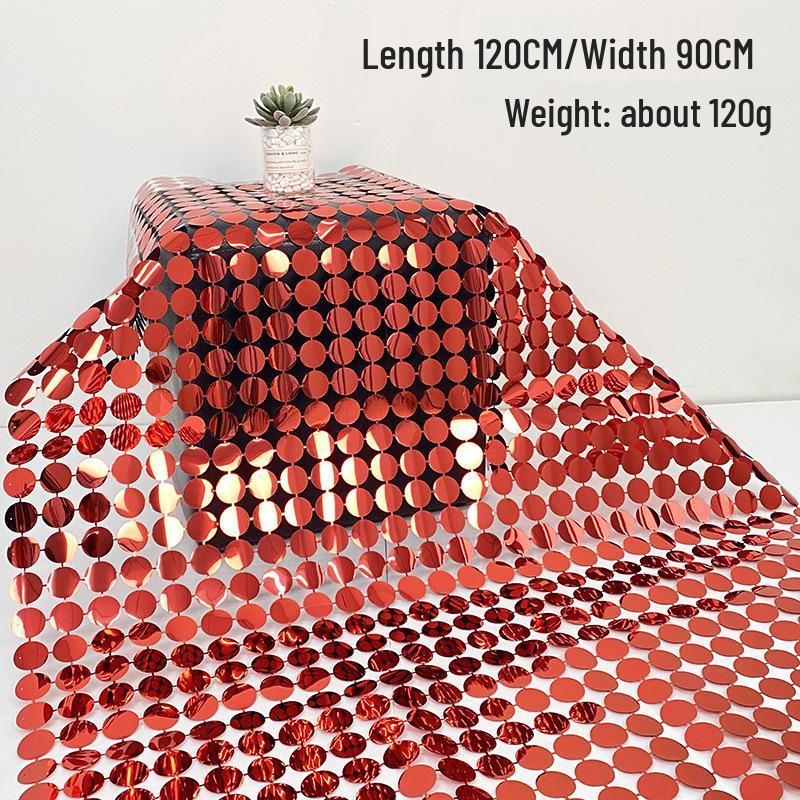 Kinetic Sequin Mirror Curtain: Shiny Round Panel for Weddings and Birthdays Backdrop