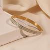 High-End Women's Stainless Steel Bracelet - Non-Fading, Titanium Steel, Elegant Buckle Jewelry