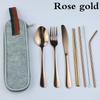 Dinnerware Travel Camping Cutlery Set Reusable Straw Spoon Fork Chopsticks Portable Case Multicolor Kitchen Tableware Tools