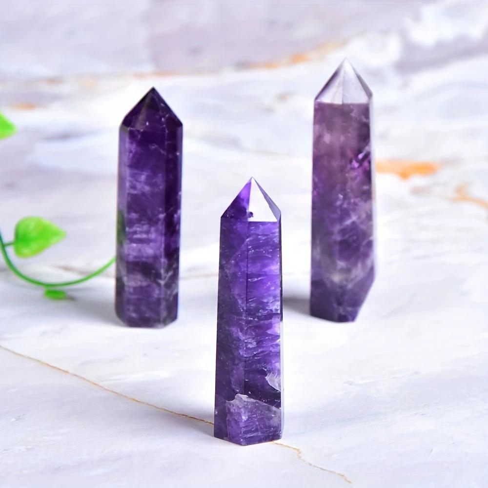 Purple Hexagonal Crystal Prism - Polished Column
