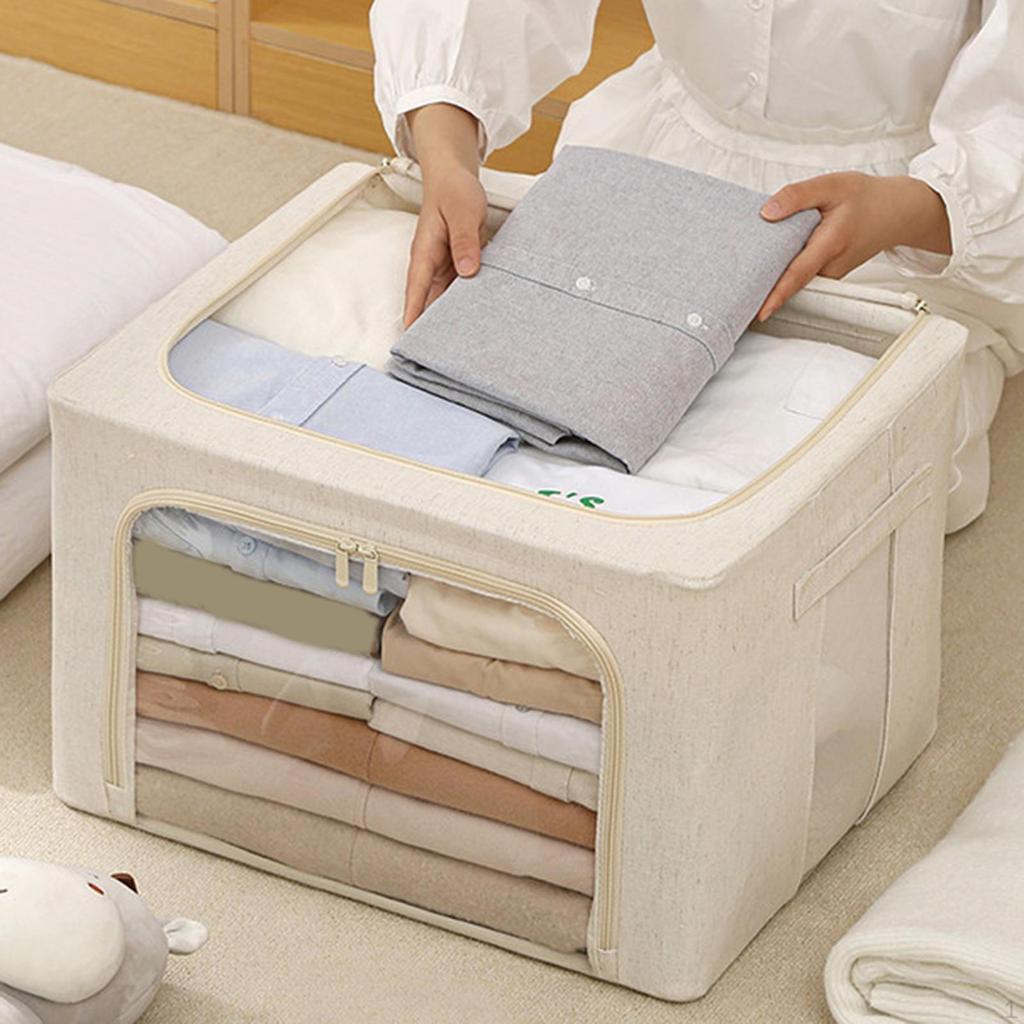 Clothes Storage Bag Blanket Travel Bin Lightweight Foldable Closet Organizer