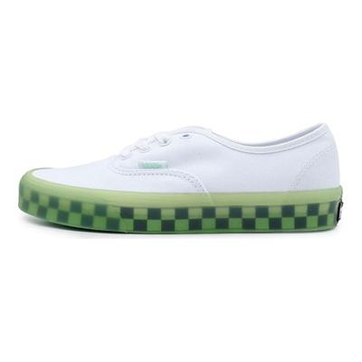 Authentic Fabric Low Top Skate Shoes Unisex Sneaker White Green VN0A5KRDAVD